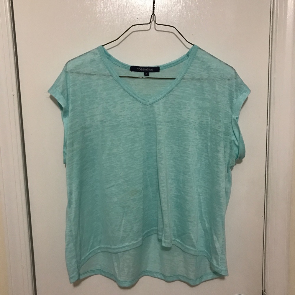 light blue ocean drive tshirt